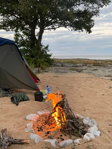 Beachside campfire, Kivik